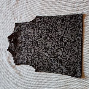 Black and brown spiral nock neck tank top M/L